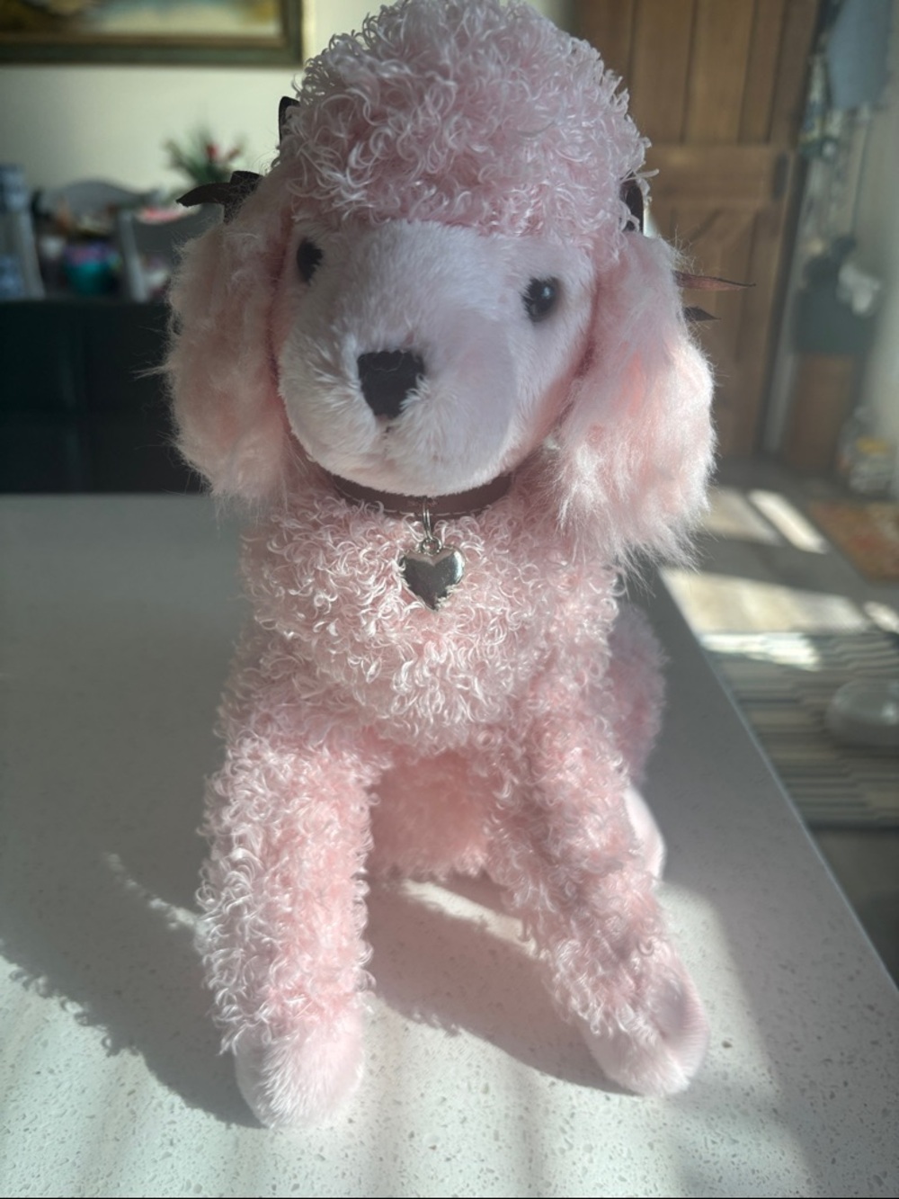 Bath & Body Works Pink Plush Poodle with Heart Charm( Cherie)